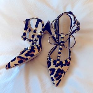 BCBGeneration cheetah print studded heel 6.5